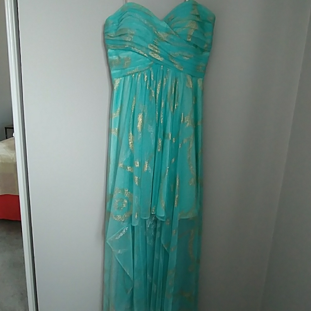 Strapless Turquoise Dress